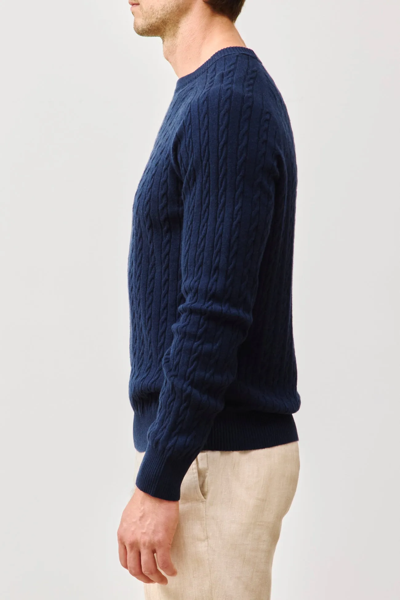 BRADFORD CASHMERE CABLE KNIT CREWNECK sold by NakedCashmere product image thumbnail 2