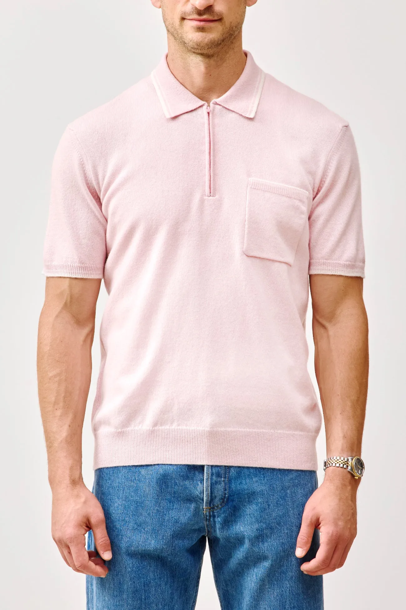 ALDRICH CASHMERE QUARTER-ZIP POLO SHIRT sold by NakedCashmere product image thumbnail 5