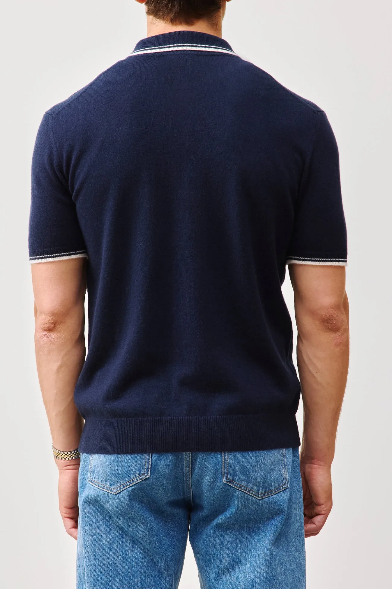 ALDRICH CASHMERE QUARTER-ZIP POLO SHIRT sold by NakedCashmere product image thumbnail 3