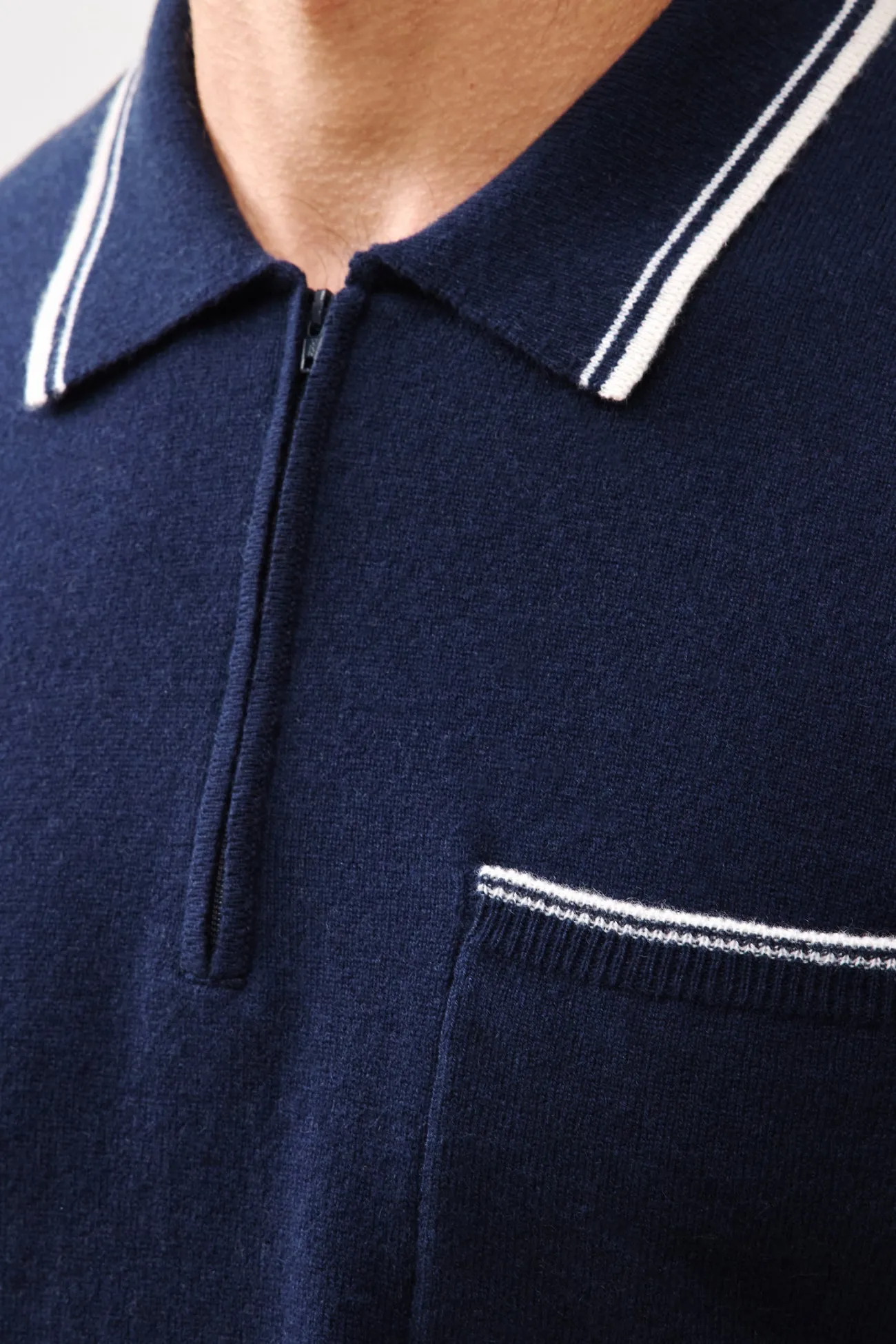 ALDRICH CASHMERE QUARTER-ZIP POLO SHIRT sold by NakedCashmere product image thumbnail 4