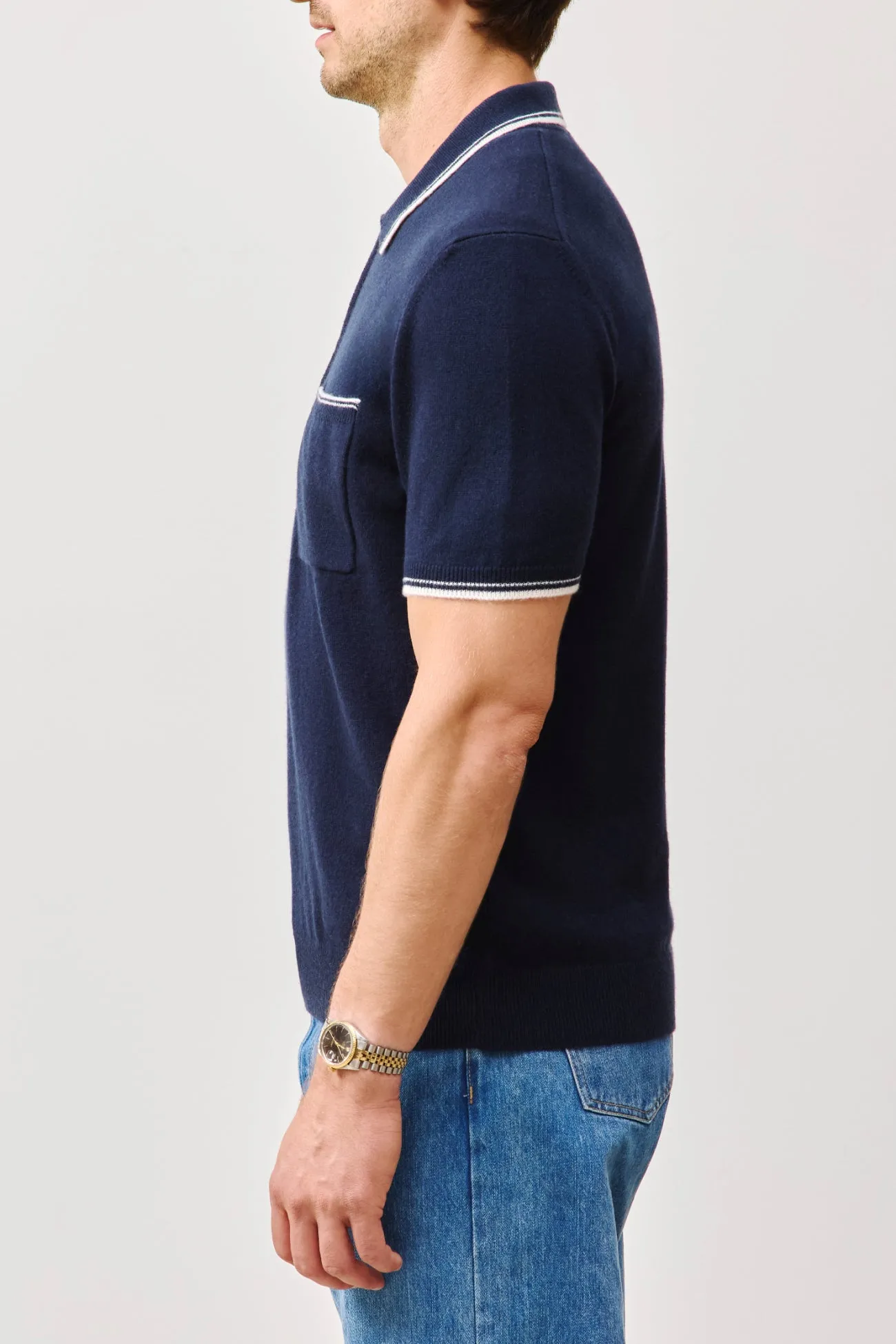 ALDRICH CASHMERE QUARTER-ZIP POLO SHIRT sold by NakedCashmere product image thumbnail 2