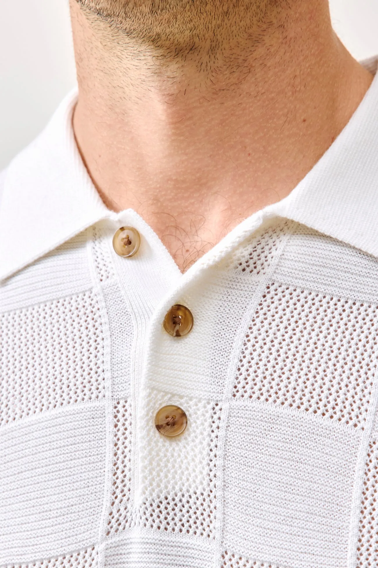 BRADLEY COTTON CASHMERE CHECKERED POLO sold by NakedCashmere product image thumbnail 4