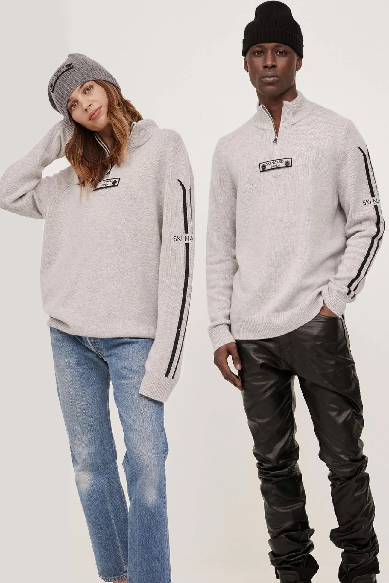 GUNNAR SKI NAKED HALF-ZIP sold by NakedCashmere