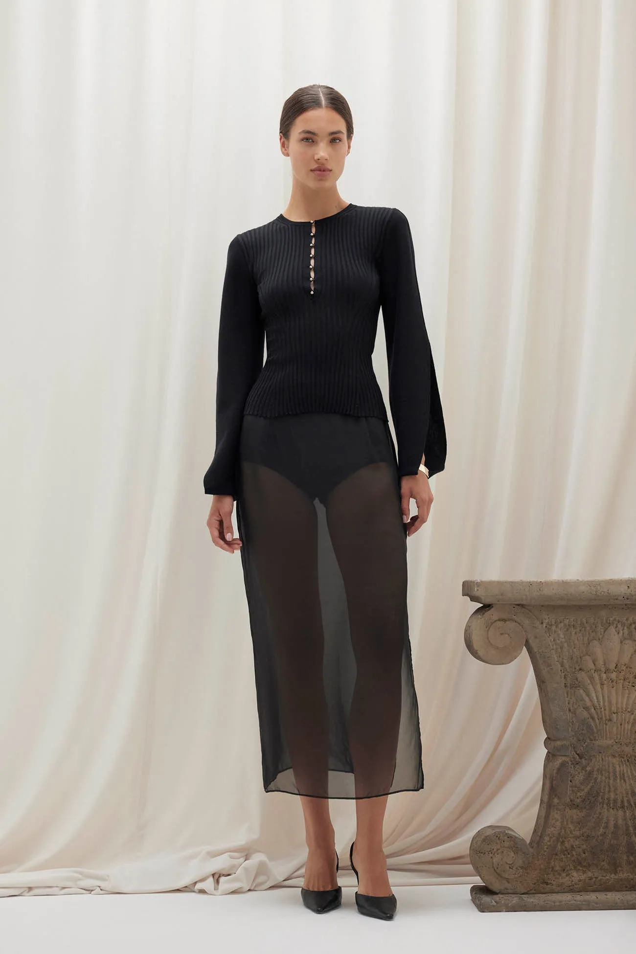 LEONETTA RIBBED CREWNECK sold by NakedCashmere product image thumbnail 2