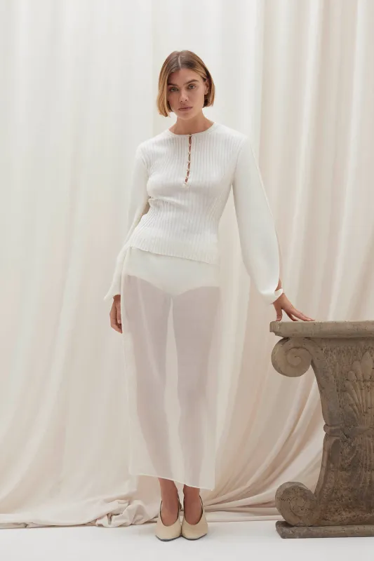 LEONETTA RIBBED CREWNECK made by NakedCashmere