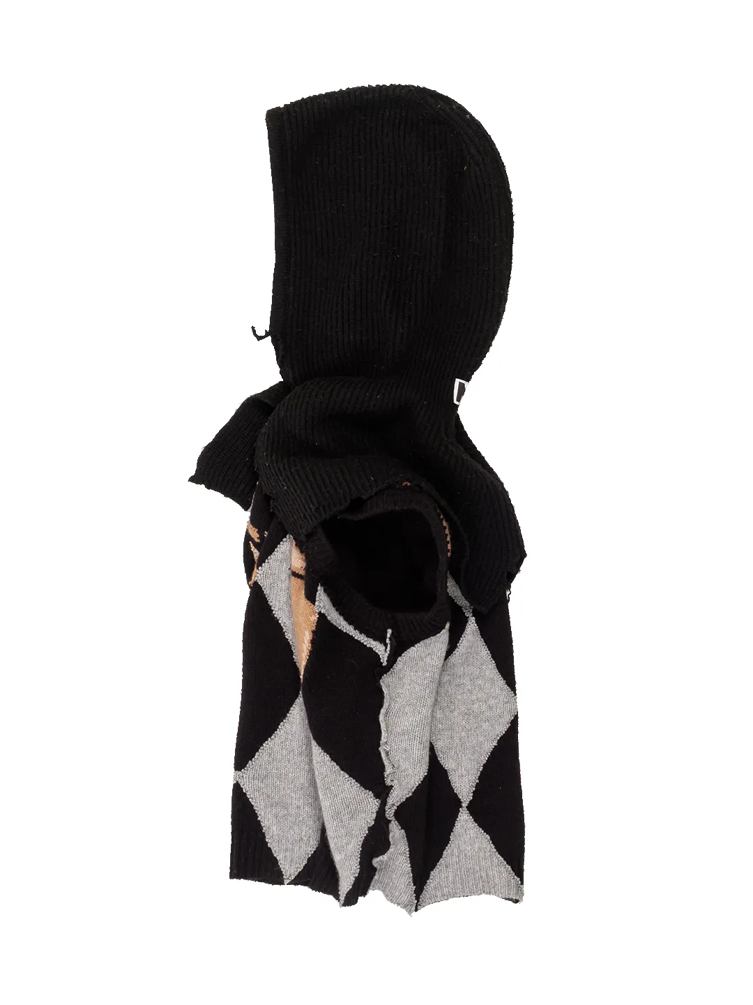 UPCYCLED ARGYLLE HOODED VEST sold by Natasha Zinko product image thumbnail 2