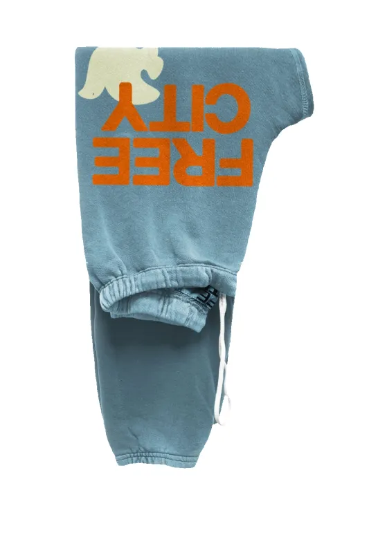 FREECITY LARGE SWEATPANT - BLUE SHROOM sold by Natasha Zinko