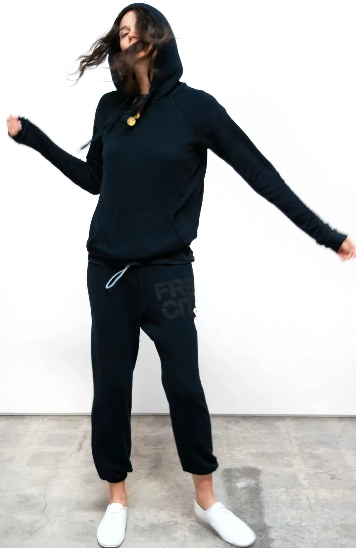 FREE CITY SUPERFLUFF LUX OG SWEATPANT - DEEPSPACE/CREAM sold by Natasha Zinko product image thumbnail 2