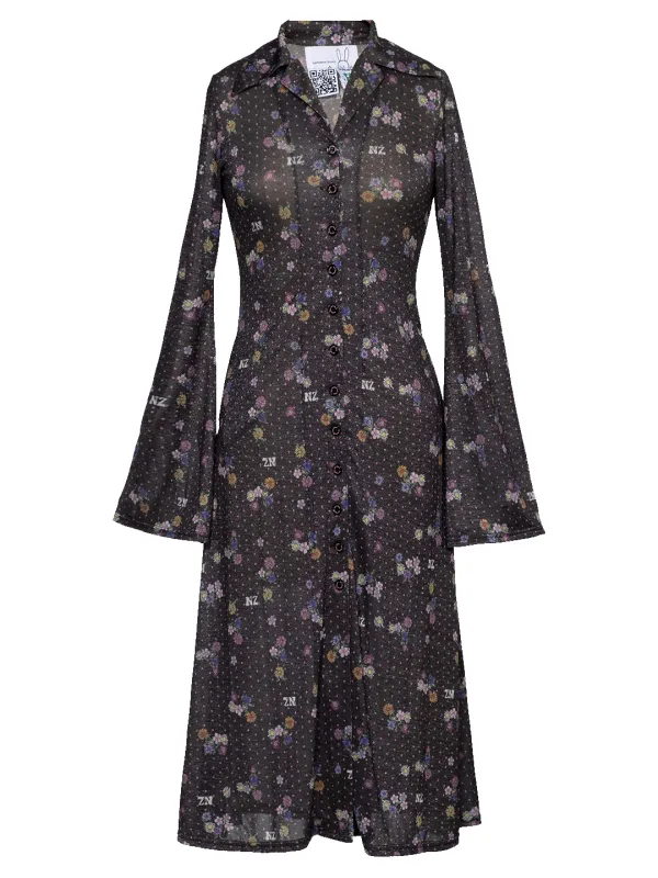 Polka Dot Midi Shirt Dress sold by Natasha Zinko