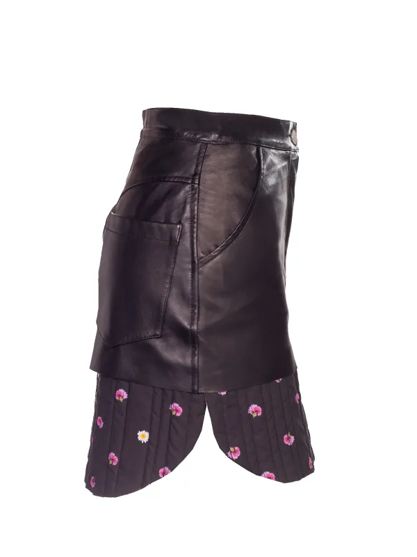 Leather Mini Skirt made by Natasha Zinko