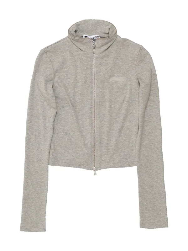 CROPPED JACKET TOP GREY sold by Natasha Zinko