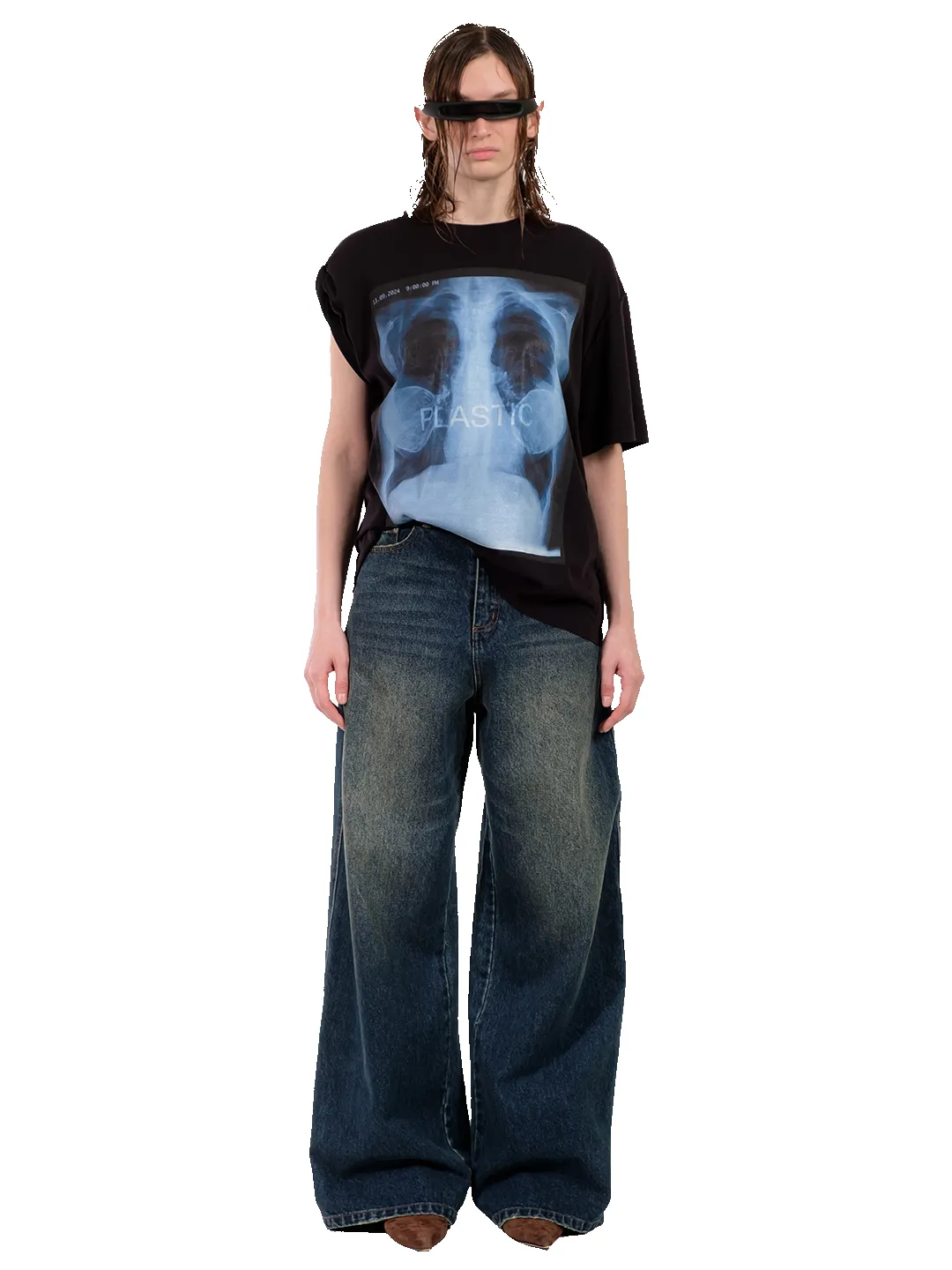 ONE SLEEVE SEXY T-SHIRT PLASTIC sold by Natasha Zinko product image thumbnail 2