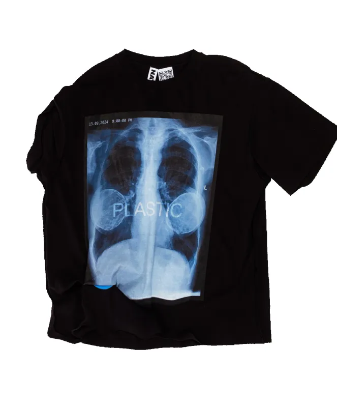 ONE SLEEVE SEXY T-SHIRT PLASTIC sold by Natasha Zinko