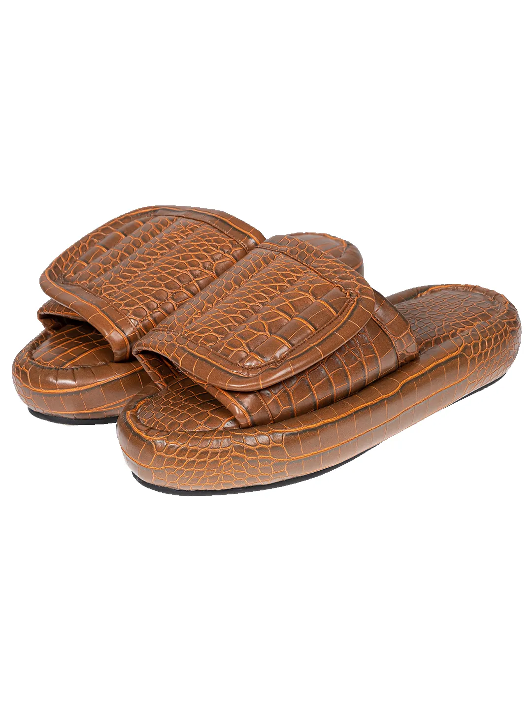 The Faux Leather Slides. sold by Natasha Zinko product image thumbnail 3