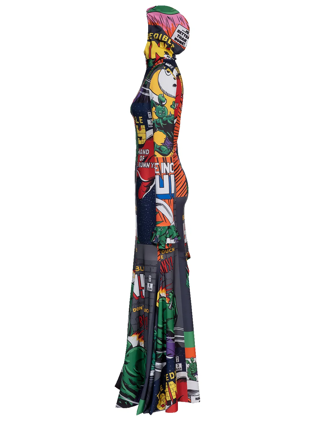 Comics Hooded Dress sold by Natasha Zinko product image thumbnail 2