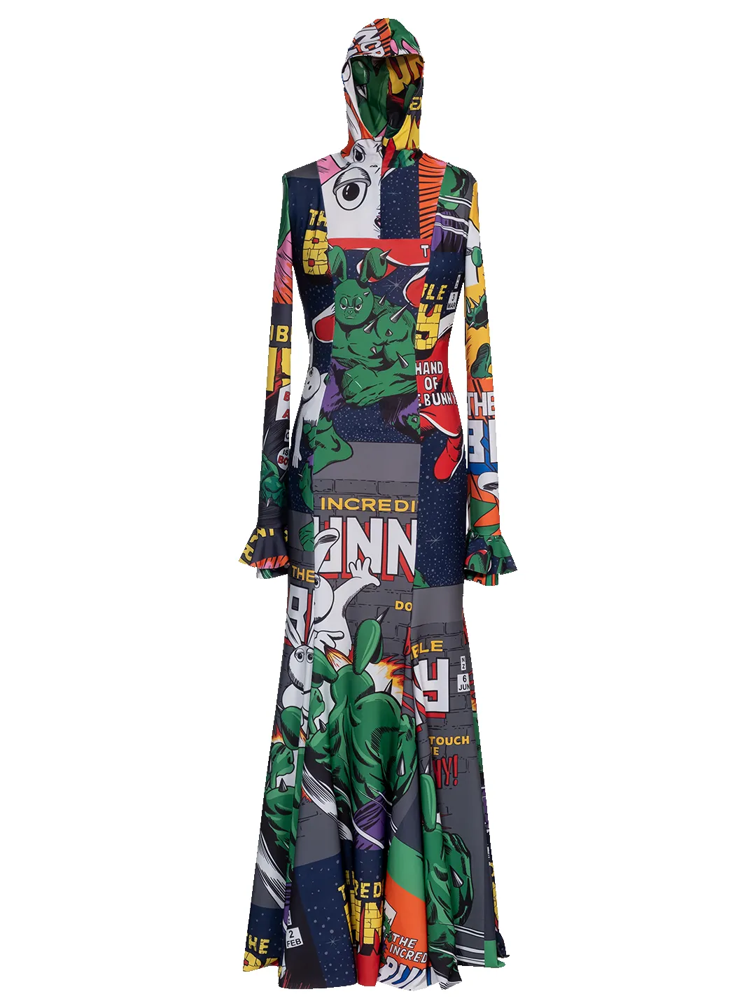Comics Hooded Dress sold by Natasha Zinko