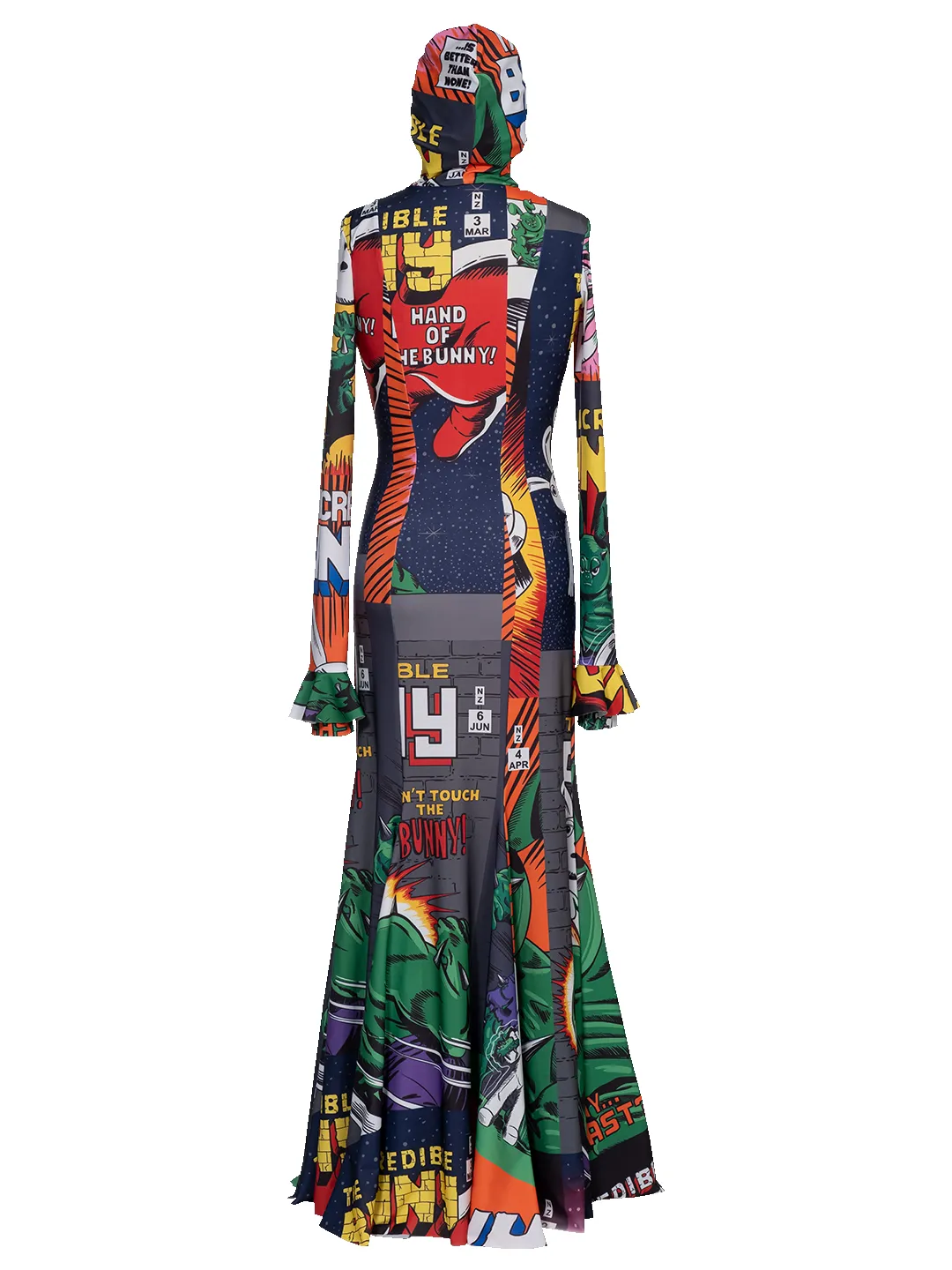 Comics Hooded Dress sold by Natasha Zinko product image thumbnail 3