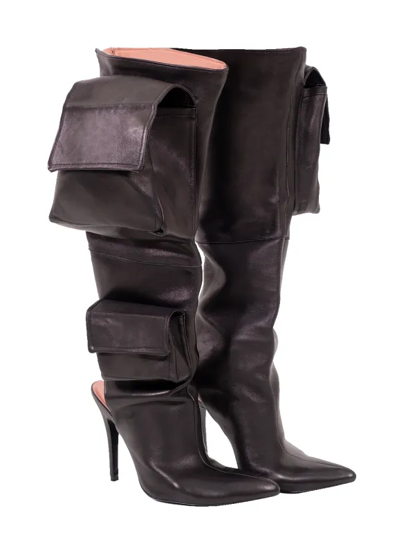 Cargo Knee Boots made by Natasha Zinko