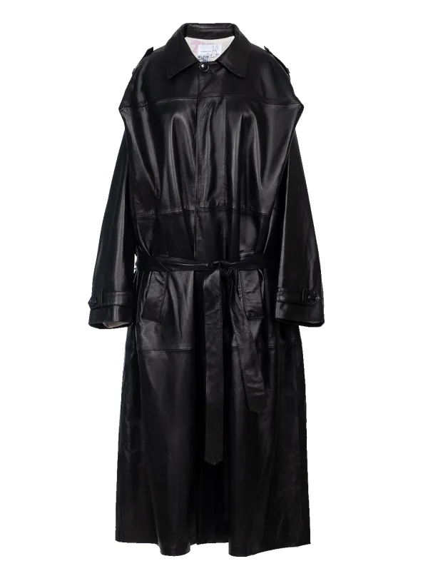 Box Leather Trench Coat made by Natasha Zinko