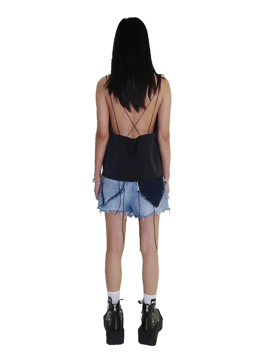 Denim Heart Shorts sold by Natasha Zinko product image thumbnail 5