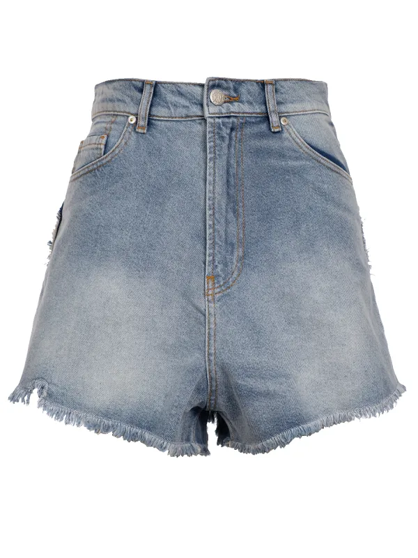 Denim Heart Shorts sold by Natasha Zinko