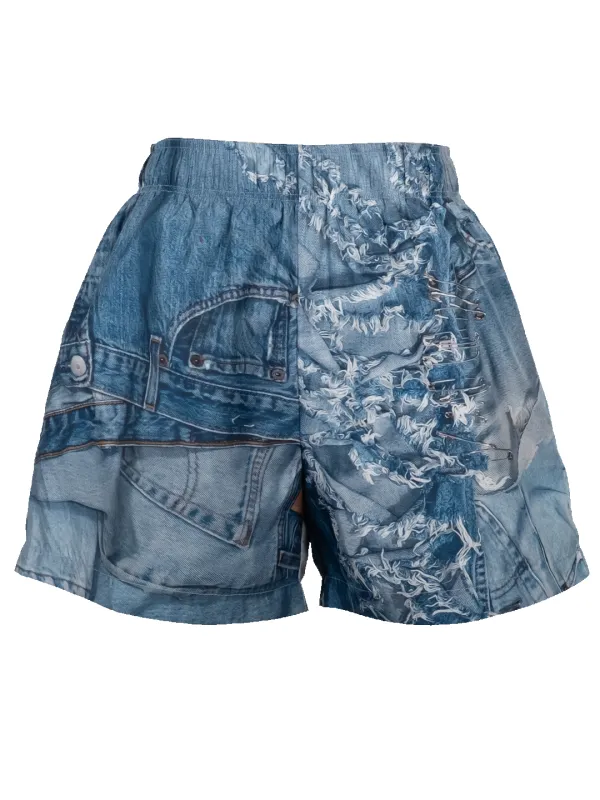 Denim Print Swim Shorts sold by Natasha Zinko