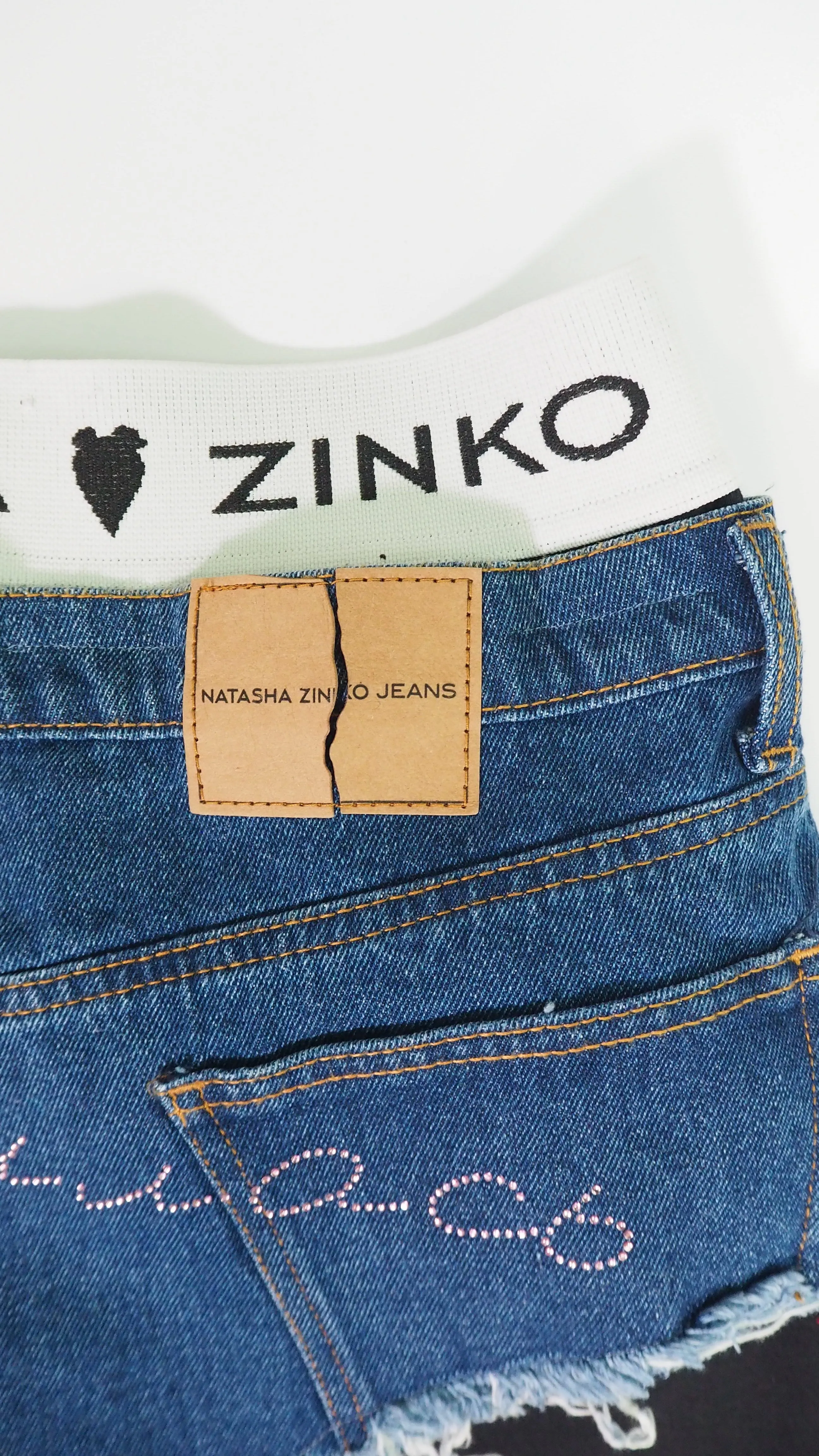 Upcycled Trousers With Denim Shorts on Top sold by Natasha Zinko product image thumbnail 3