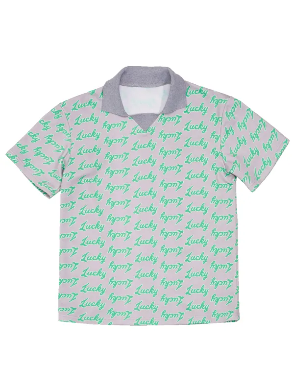 Lucky Print T-Shirt With Collar sold by Natasha Zinko