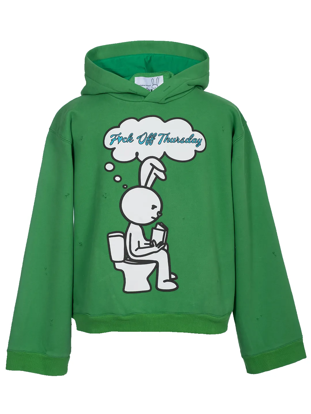 Distressed 'F*ck Off Thursday' Hoodie sold by Natasha Zinko