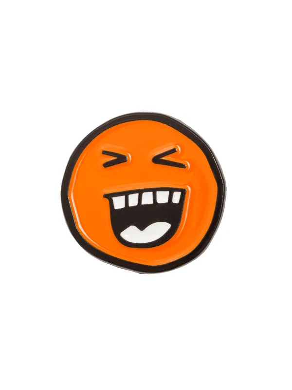 Smile Orange Enamel Pin sold by Natasha Zinko