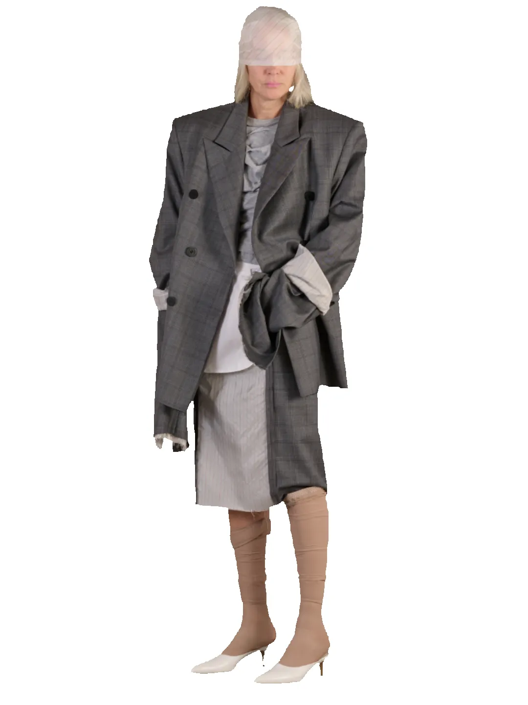 CHECKED WOOL BLEND BLAZER sold by Natasha Zinko
