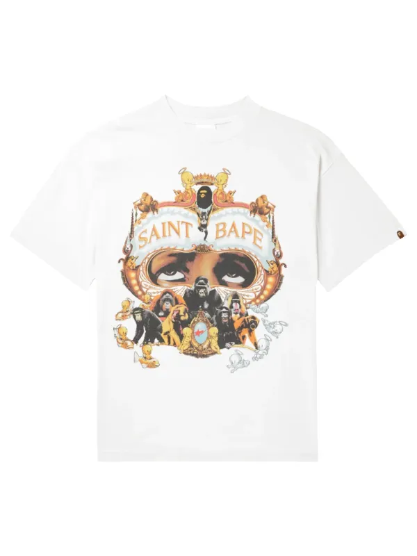 LIMITED-EDITION BAPE X SAINT TEE made by Natasha Zinko