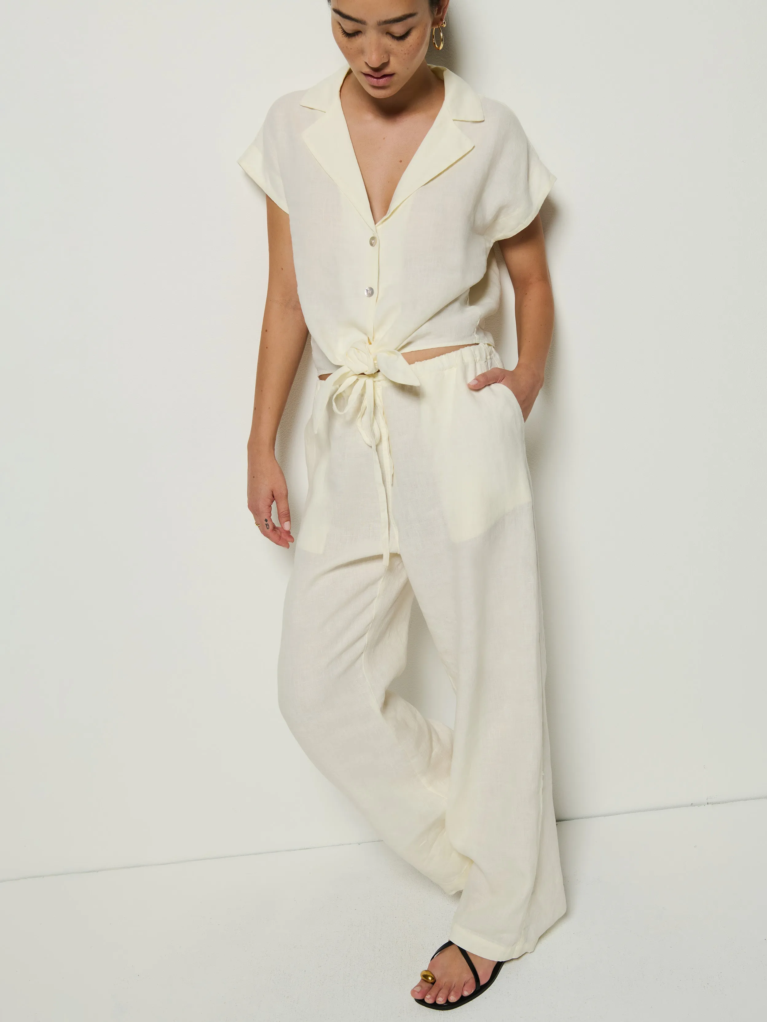 Lucia Tie Linen Pant sold by Nation LTD product image thumbnail 3