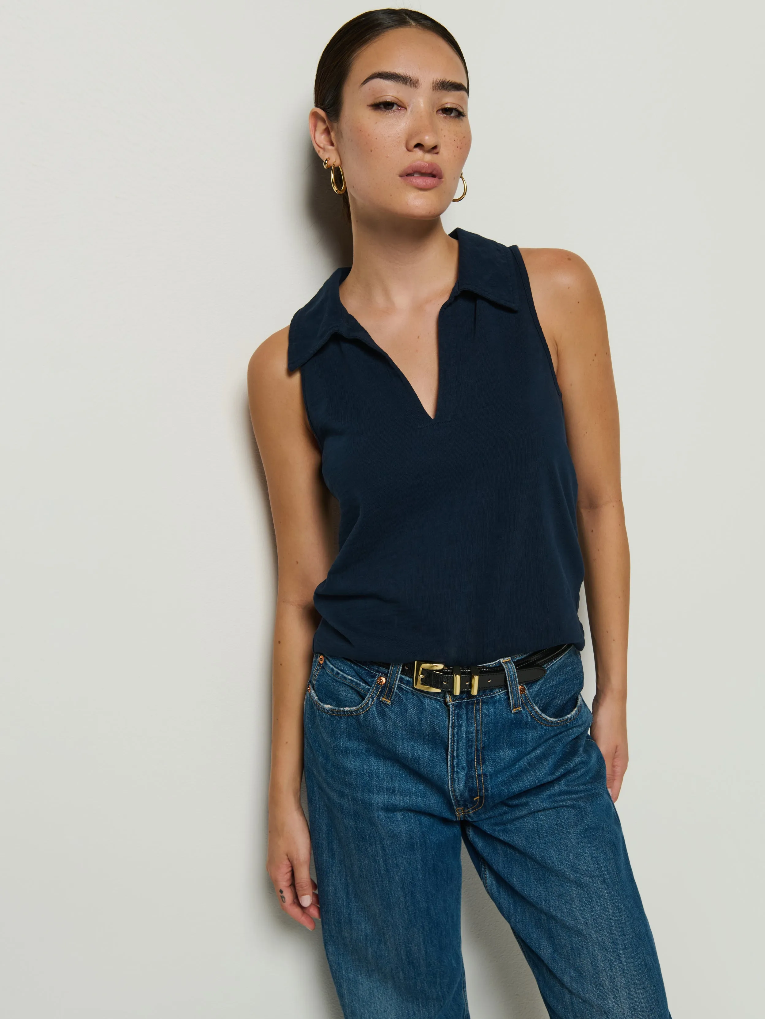 Roberta Collared Tank sold by Nation LTD product image thumbnail 2