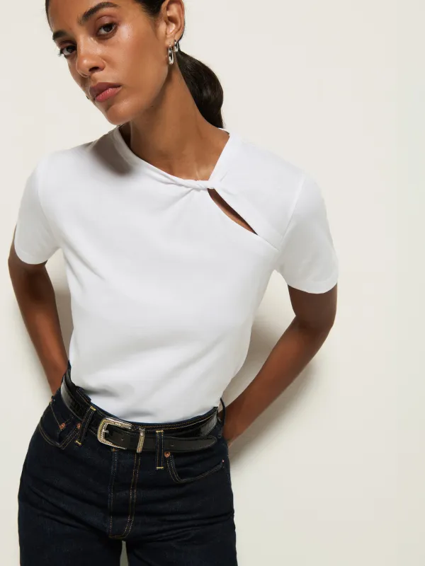Taya Twist Neck Tee made by Nation Los Angeles