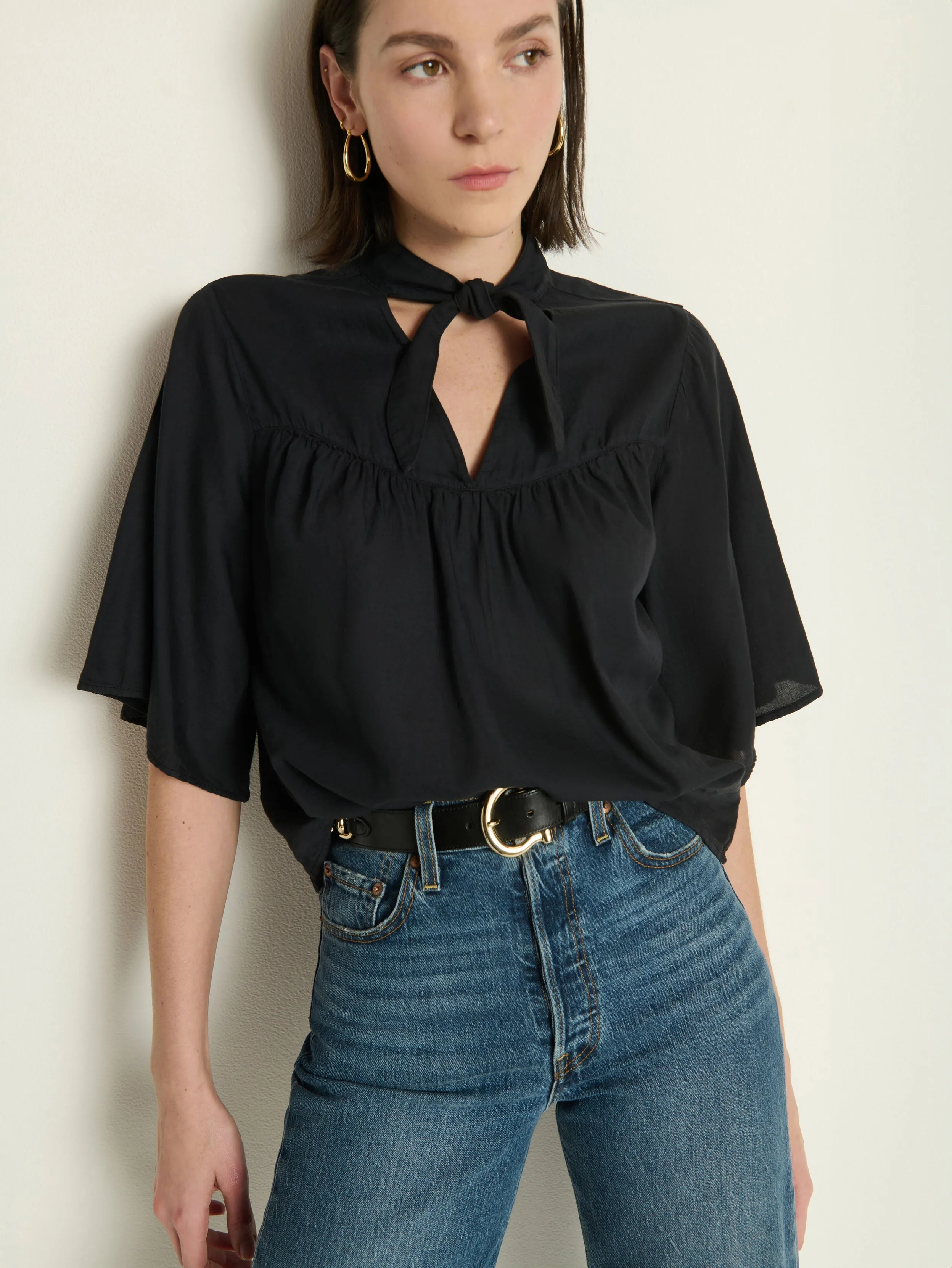 Valerie Tie Neck Top sold by Nation LTD