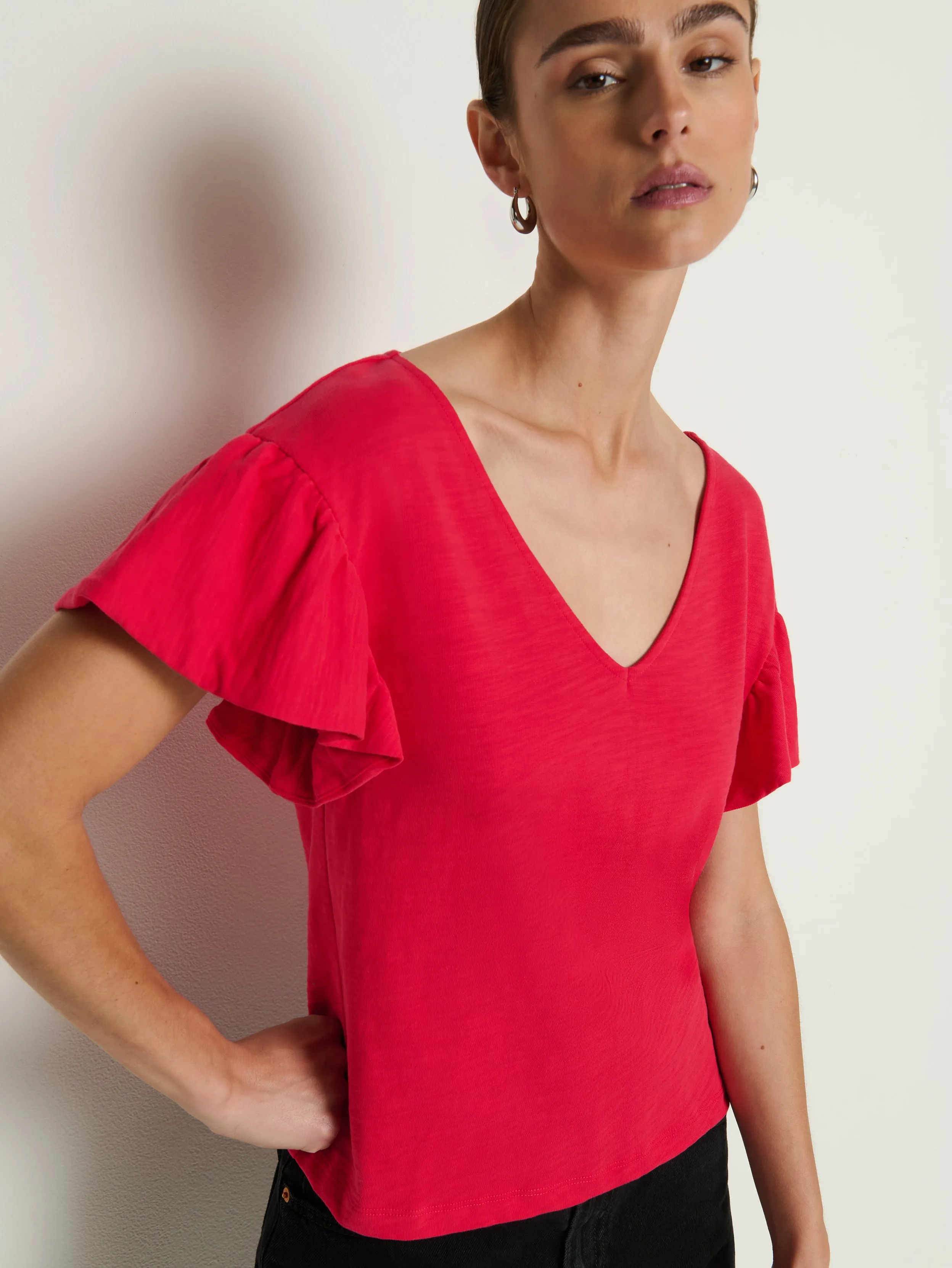 Emmy Flutter Sleeve Tee sold by Nation LTD product image thumbnail 3