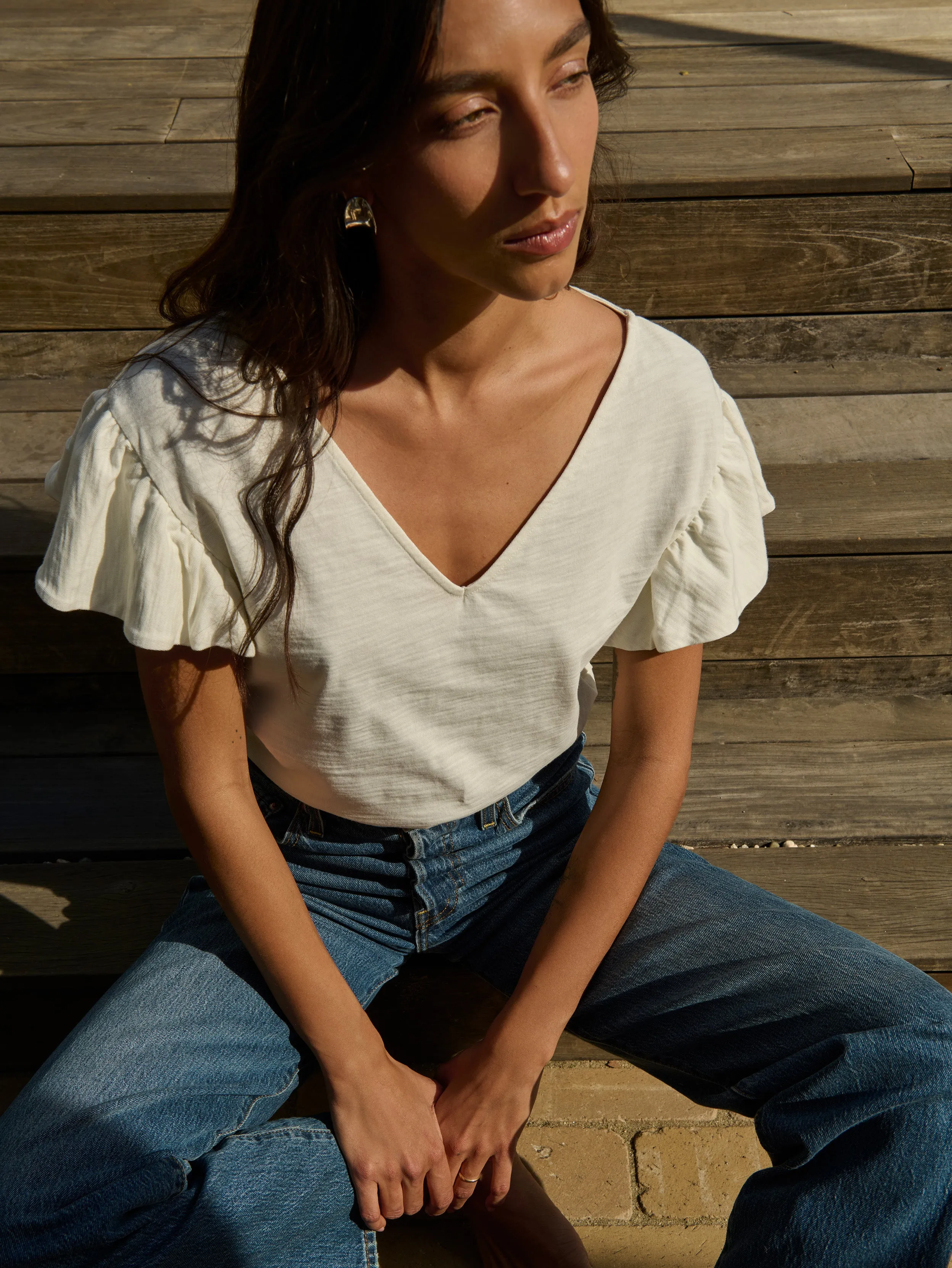 Emmy Flutter Sleeve Tee sold by Nation LTD