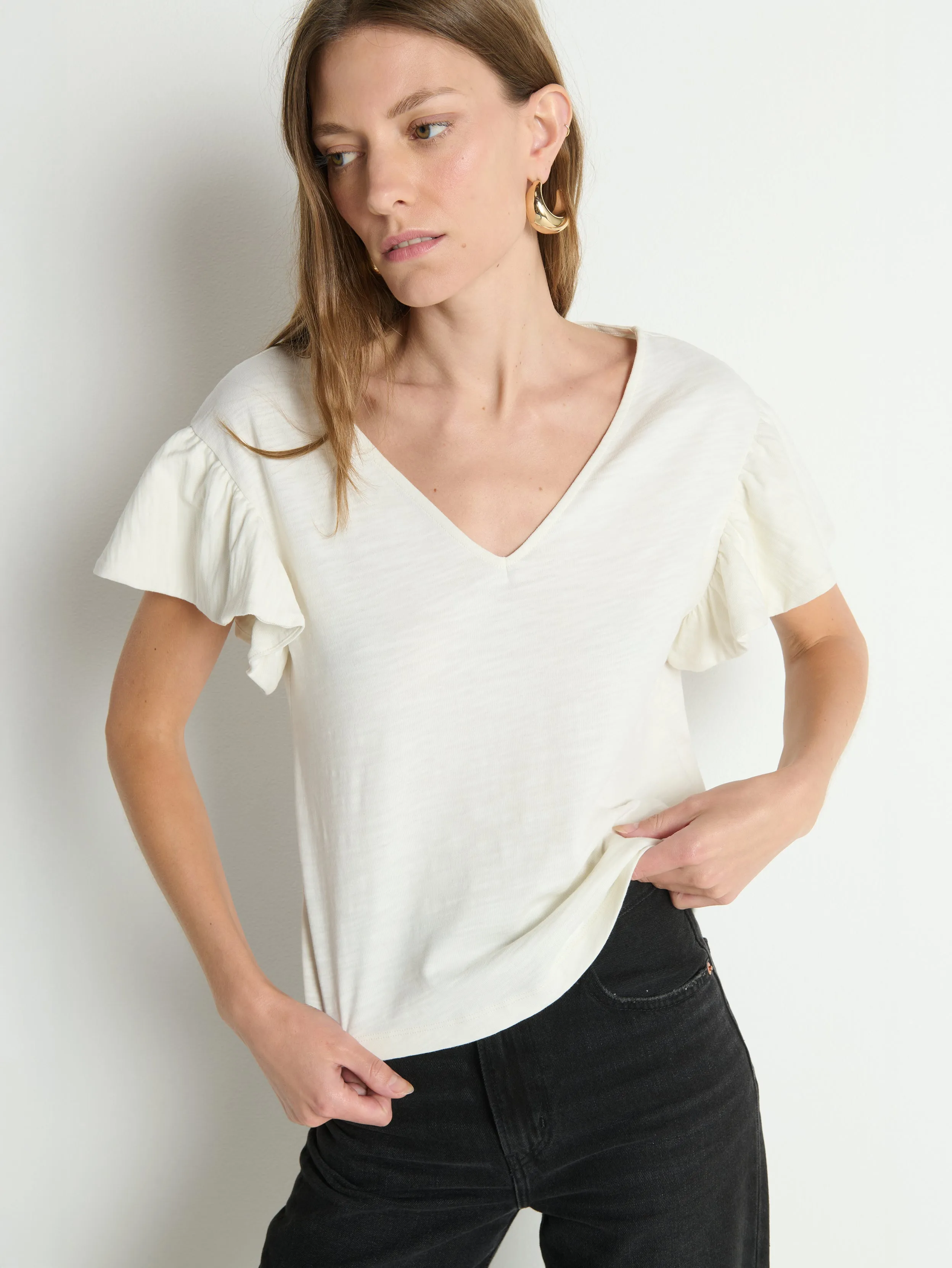 Emmy Flutter Sleeve Tee sold by Nation LTD product image thumbnail 3