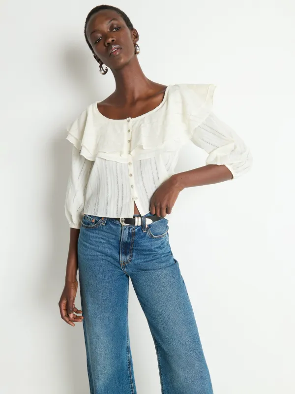 Sandra Ruffle Blouse made by Nation Los Angeles