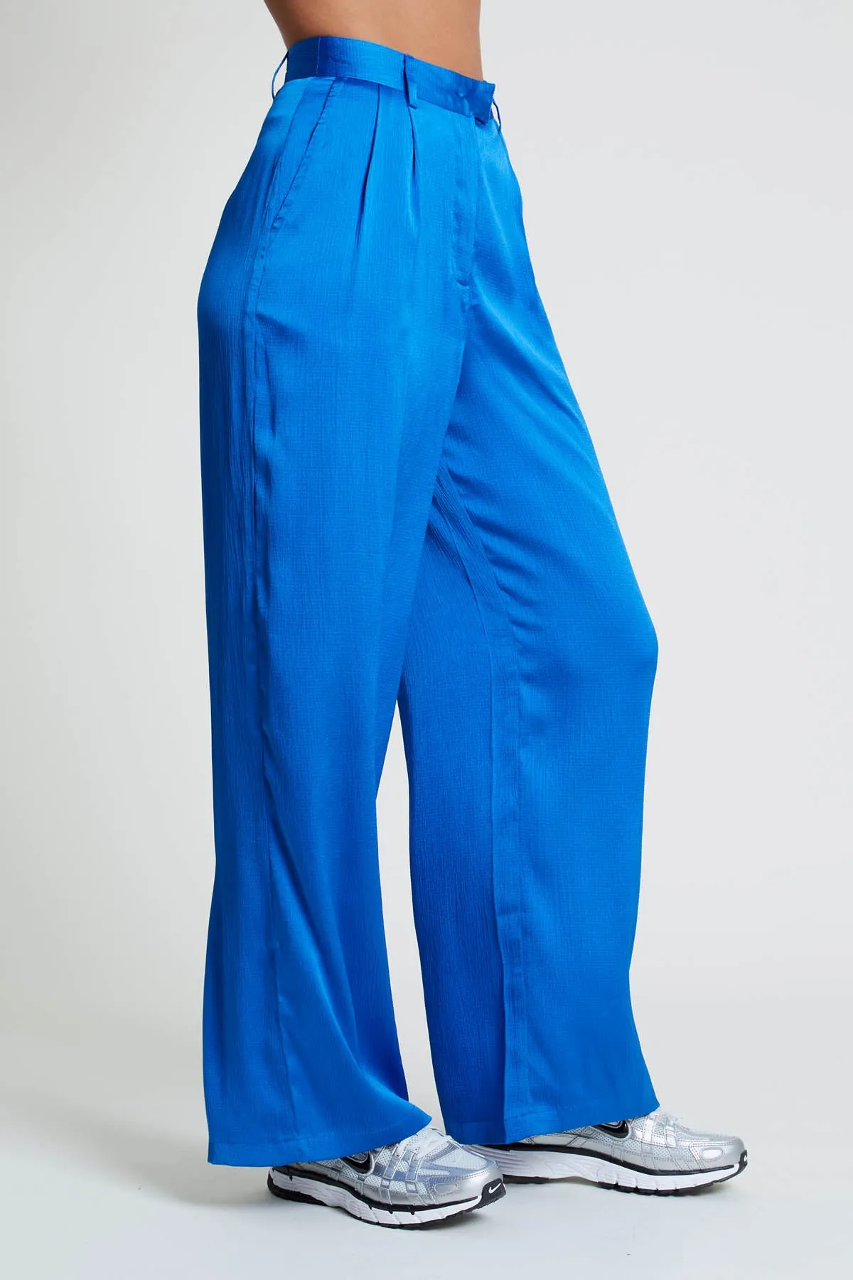 GIA TEXTURED SATIN WIDE LEG TROUSERS sold by NATIVE YOUTH product image thumbnail 4