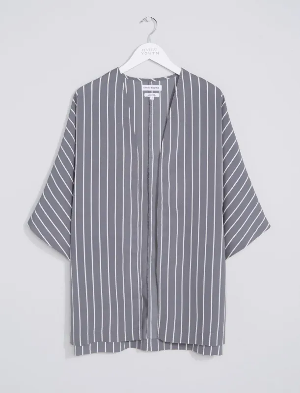 Aya Stripe Kimono Jacket sold by NATIVE YOUTH