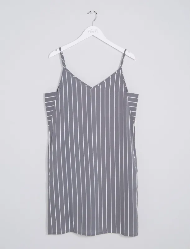 Aya Stripe Slip Dress sold by NATIVE YOUTH