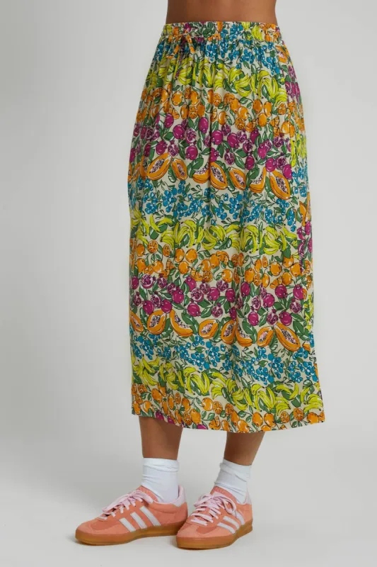 ETAERIO FRUIT PRINTED ECOVERO VISCOSE MIDI SKIRT sold by NATIVE YOUTH