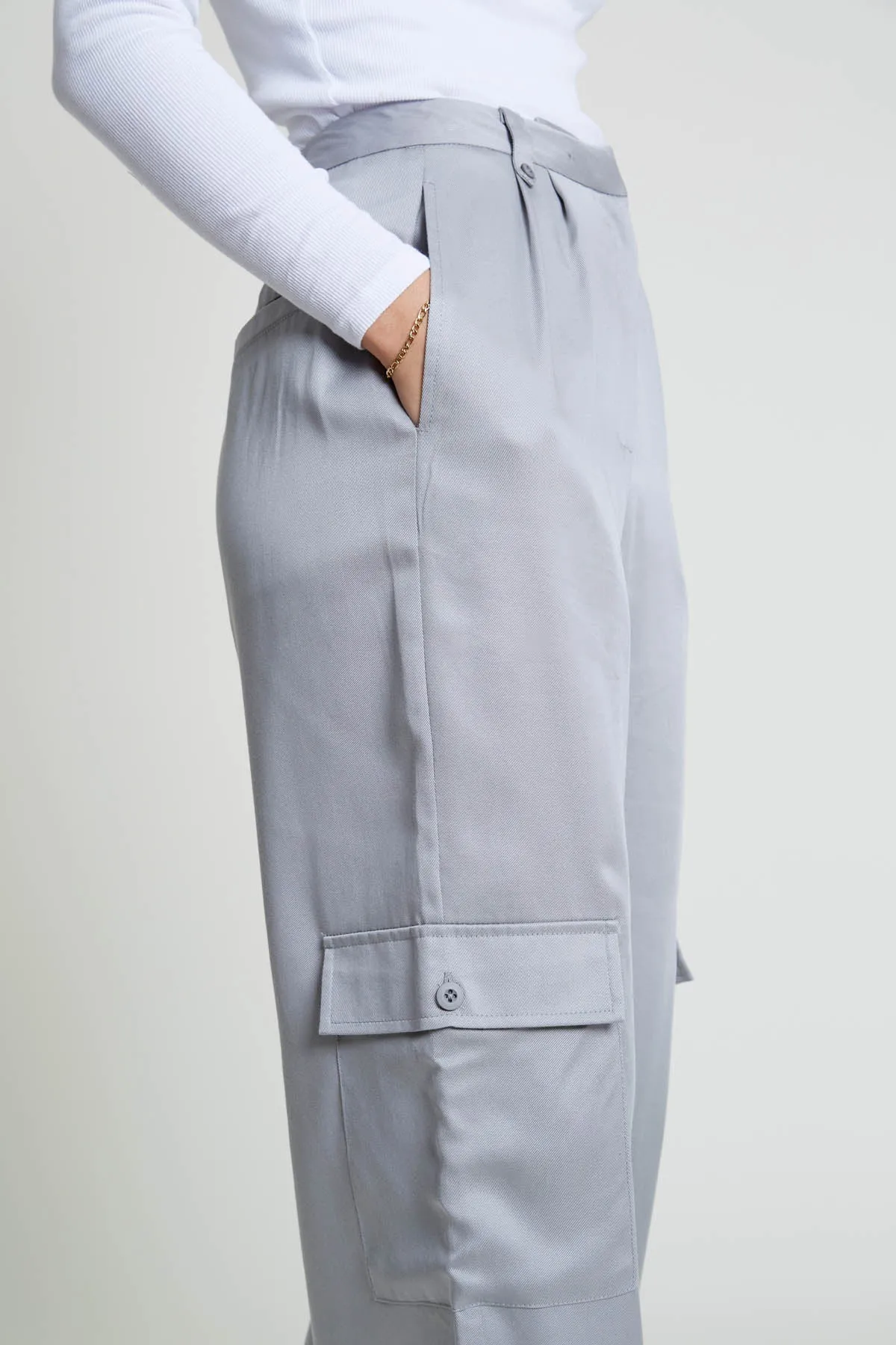 FERLA TENCEL WIDE LEG TROUSER sold by NATIVE YOUTH product image thumbnail 3