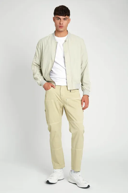 MANTLE PIPED VARSITY BOMBER JACKET sold by NATIVE YOUTH