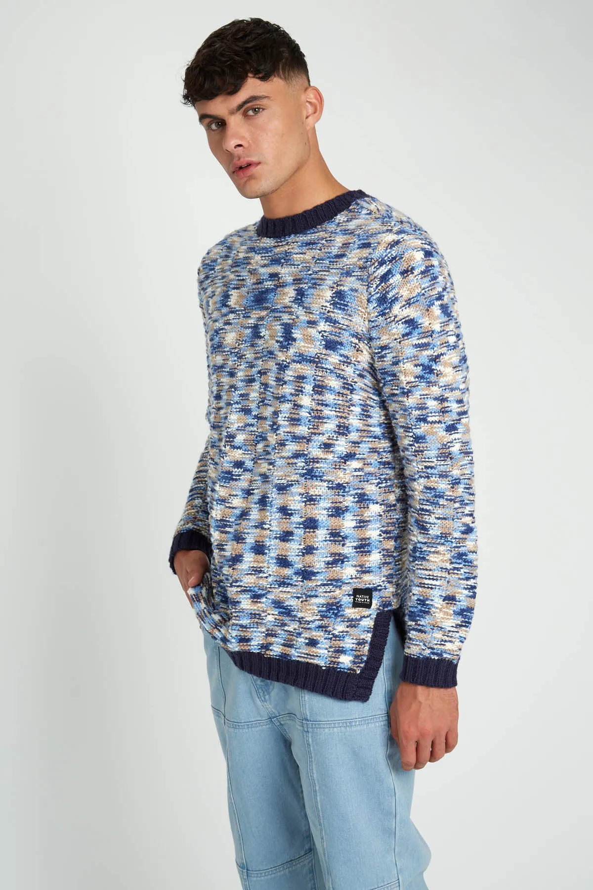 CYPHER KNITTED SPACE DYE JUMPER sold by NATIVE YOUTH product image thumbnail 2
