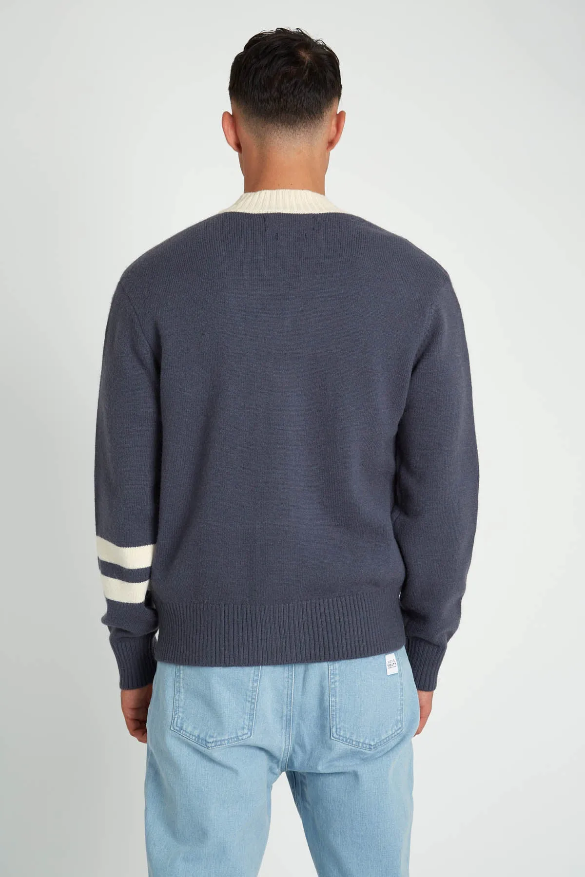 STADEL RELAXED FIT KNITTED VARSITY CARDIGAN sold by NATIVE YOUTH product image thumbnail 5