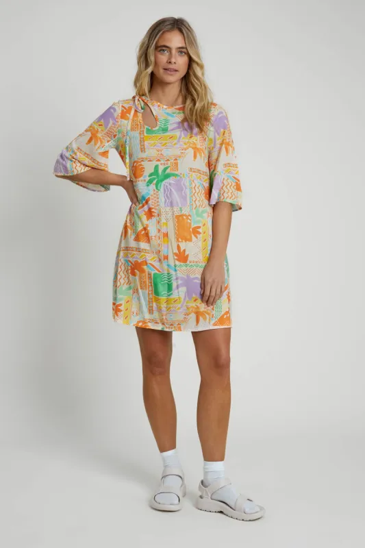 RICO PRINTED MINI DRESS sold by NATIVE YOUTH