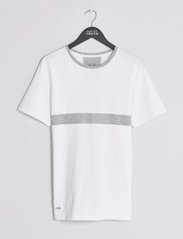 White Cobb Panel Tee sold by NATIVE YOUTH